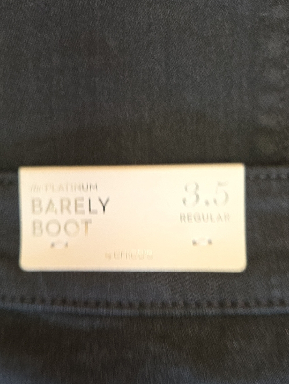 Chico's Platinum Barely Boot Black Stretch Denim 32” Ins Size 3.5 (18) NEW - Picture 6 of 14